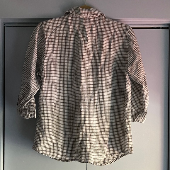 notPERFECTLINEN MARLE Small Checks Linen Button Shirt M-Never Worn - Picture 3 of 3